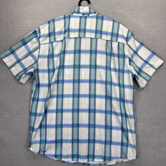 NWT Huk Men’s Latitude Tide Point Short Sleeve Button Up Flannel Performance New - Picture 11 of 15